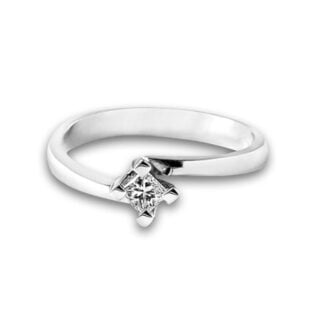 Anillo Solitario Cuadrado