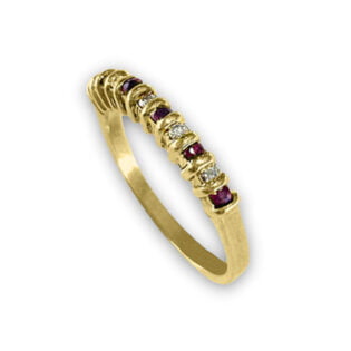 Anillo Cintillo de Rubí