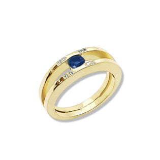 Anillo Azul Estiloso