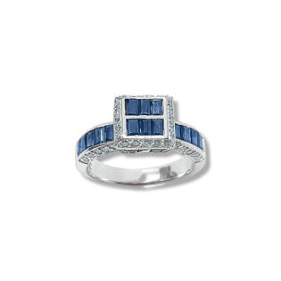 Anillo Azul Brillante