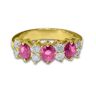 Anillo Zafiro Rosa
