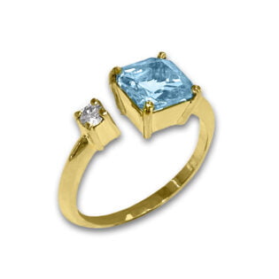 Anillo Aguamarina