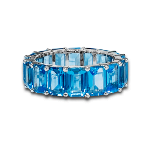 Anillo Topacio Azul
