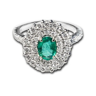 ANILLO ESMERALDA OVAL